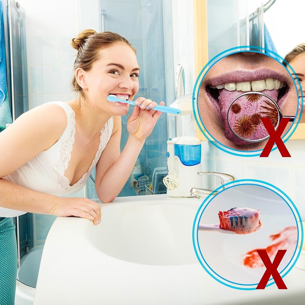4 Pieces Extra Soft Toothbrushes Micro Nano Manual Toothbrush for Sensitive...