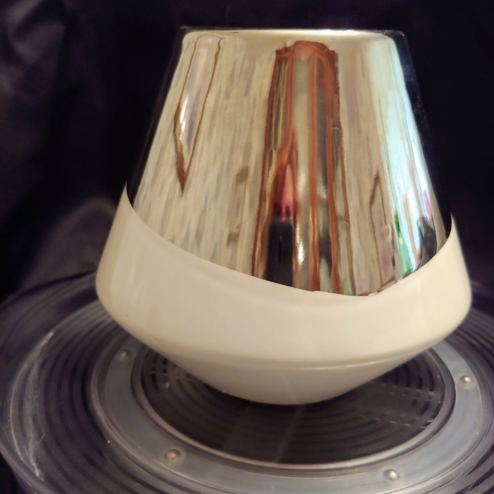 White Silver Dipped Vase