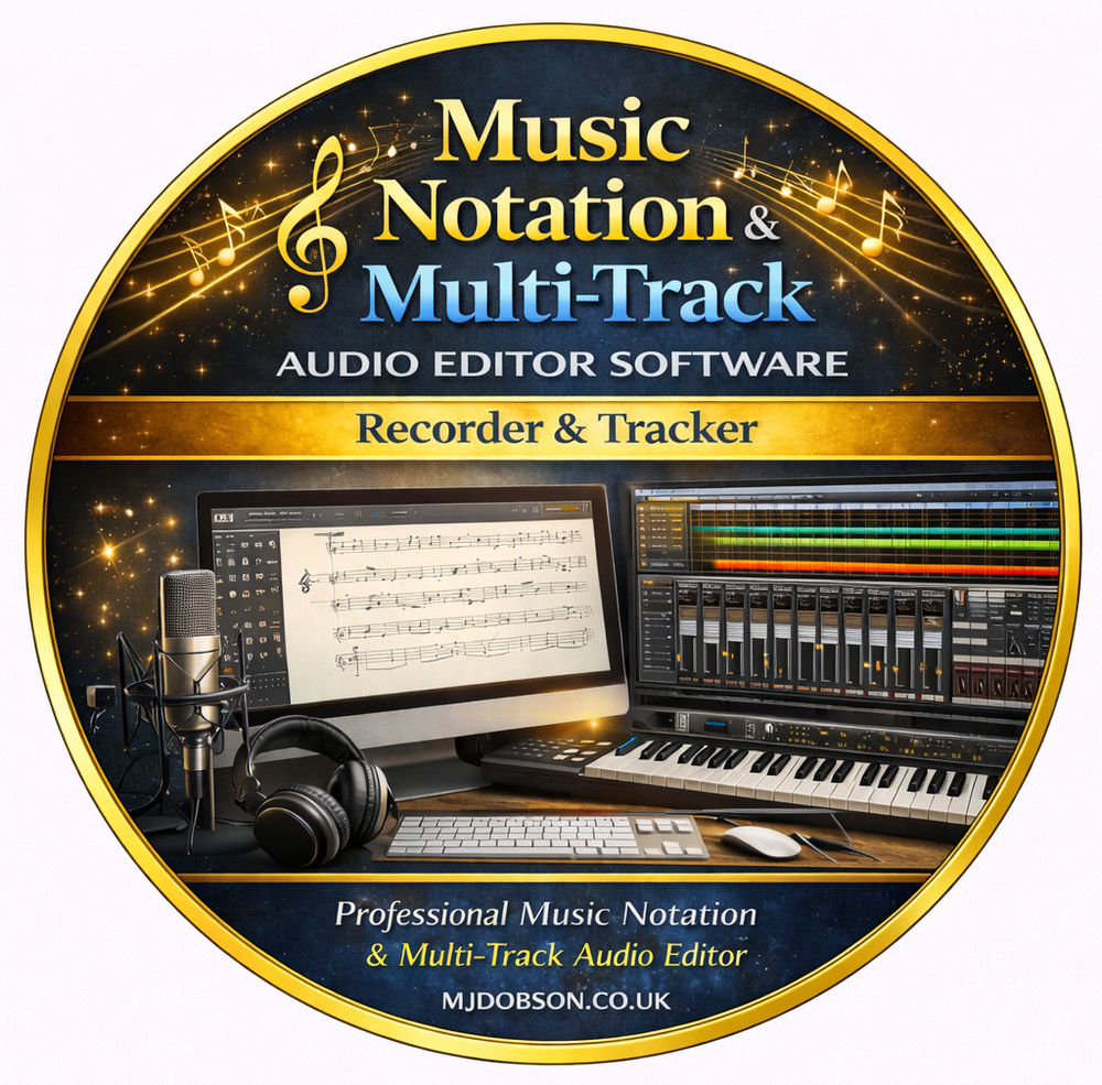 Music Notation & Multi-Track Audio Editor Software – Recorder & Tracker CD