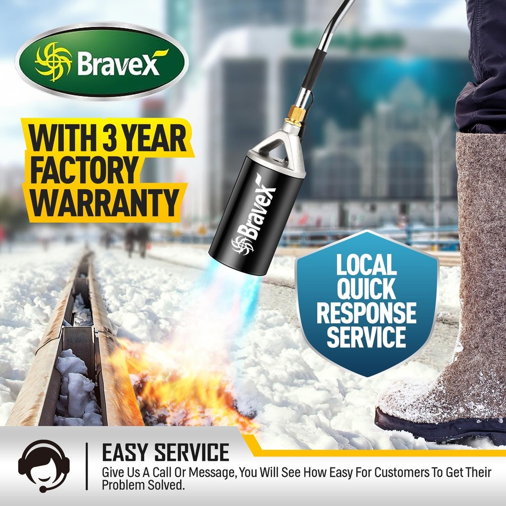 Propane Torch Weed Burner with Automatic Ignition System (Electronic Pulsed P...