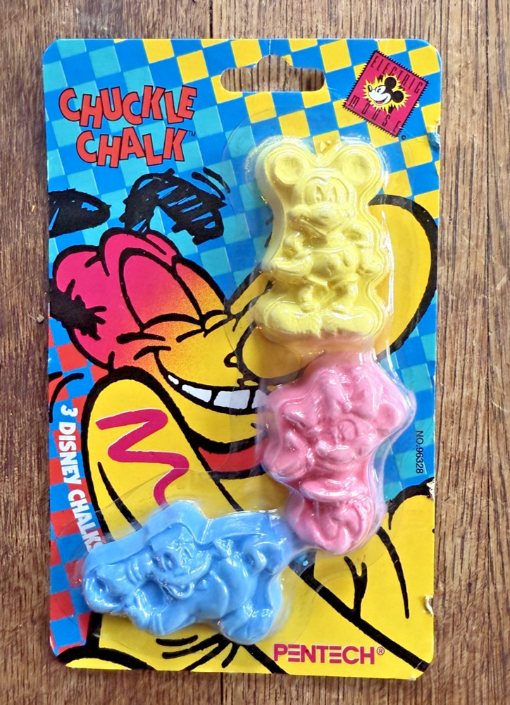 Vintage 1992 Pentech Disney Chuckle Chalk in Original Package