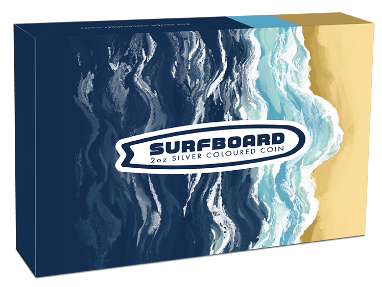 2020P Australia Surfboard 2oz Silver Coing $2 NGC MS70