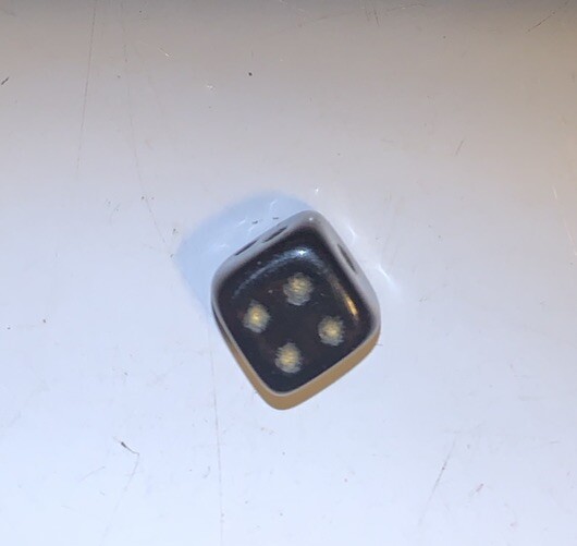 Black Mini Dice Die Vintage