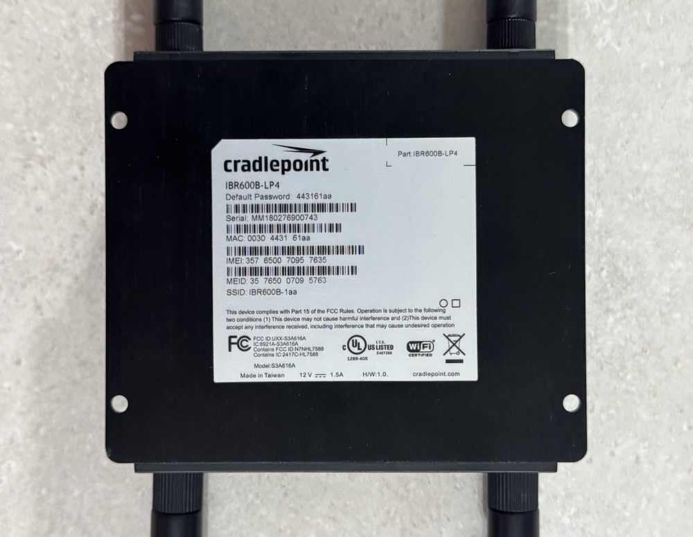 Cradlepoint IBR600B-LP4 LTE Router Untested
