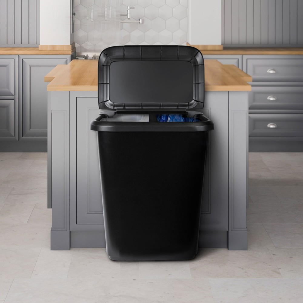 20.4 Gallon Trash Can Plastic Dual Function Divided Extra Large Kitchen Trash US