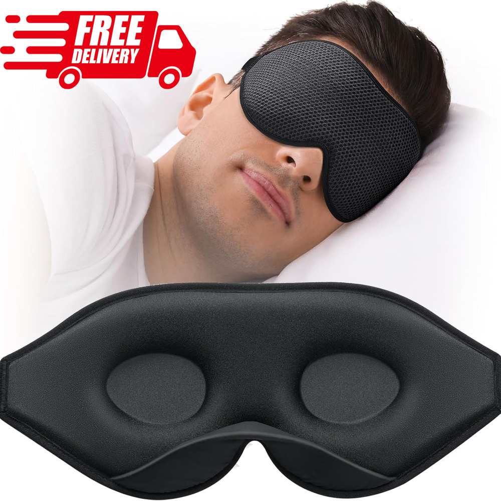 3D Sleep Mask Side Sleeper Eye Mask Light Blocking Adjustable Free Shipping