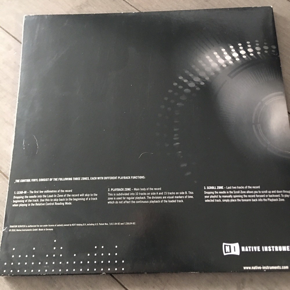 Traktor Scratch control vinyl - black