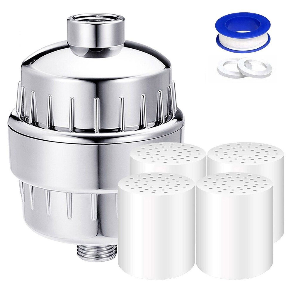 20-Stage Shower Head Filter Purifier with 4 Replacement for Hard Water Softener