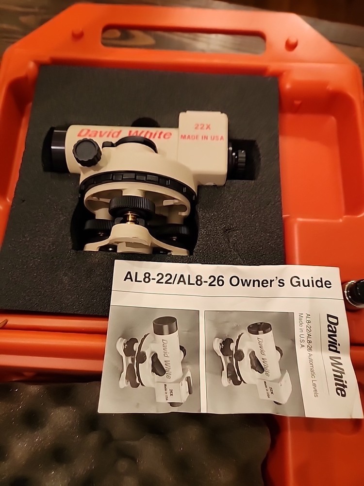 David White Instruments Automatic Level Lens AL8-22 with Case