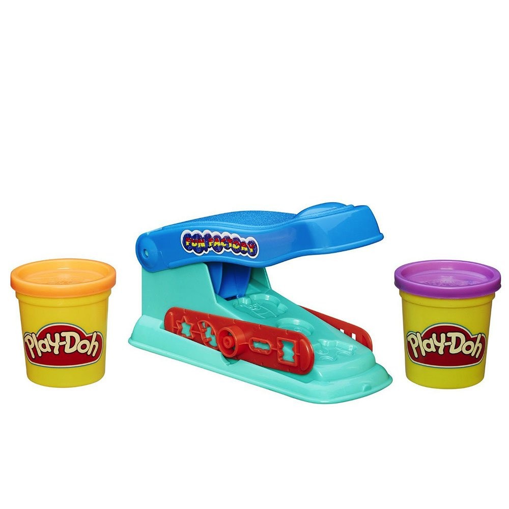 Play-Doh Basic Fun Factory Shape Making Machine with 2 Pack of 2, Red/Blue