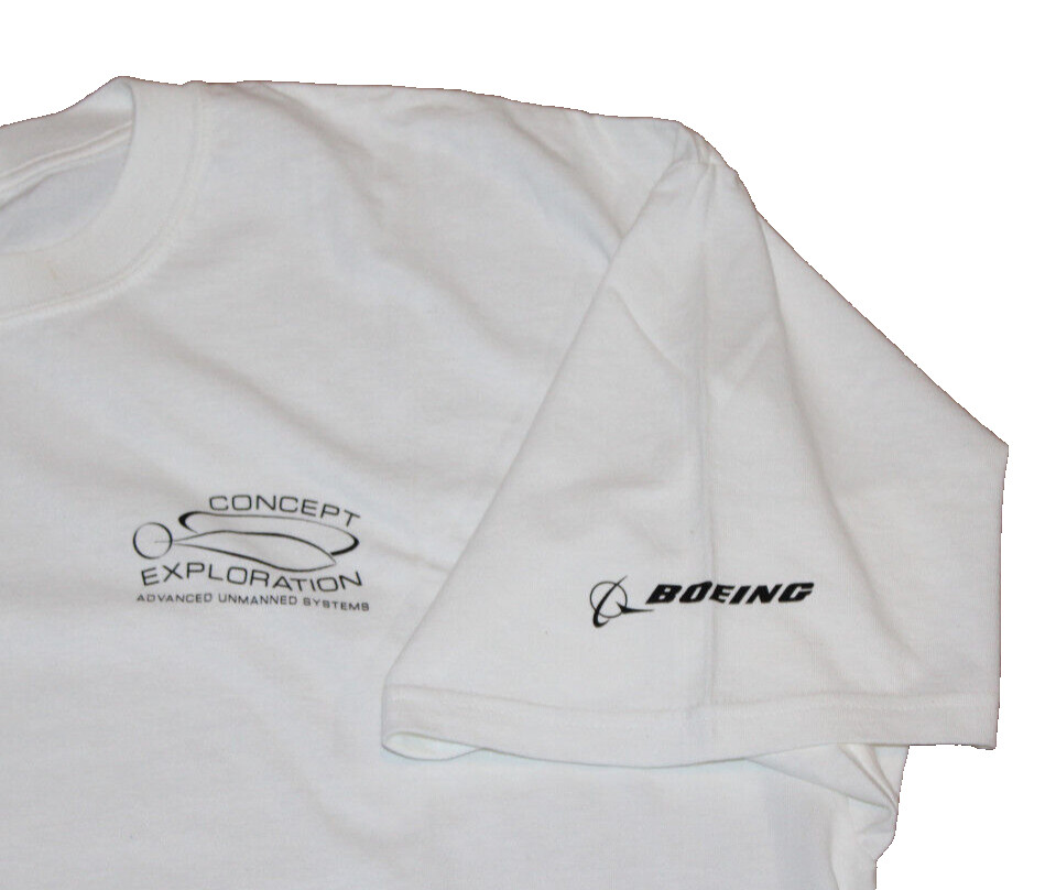 Boeing Concept Exploration Advanced Unmanned Systems white t-shirt XXL