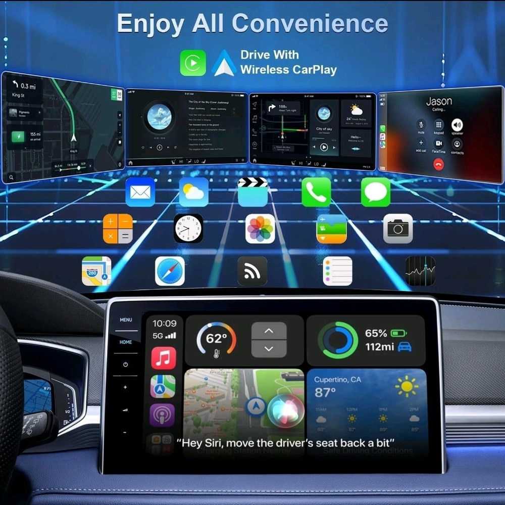 Wireless CarPlay Adapter with Android Auto Support, Universal Plug ...