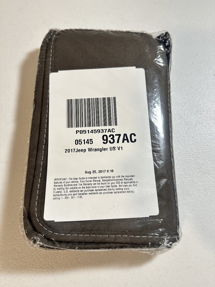 2017 Jeep Wrangler Owner's Manual Set