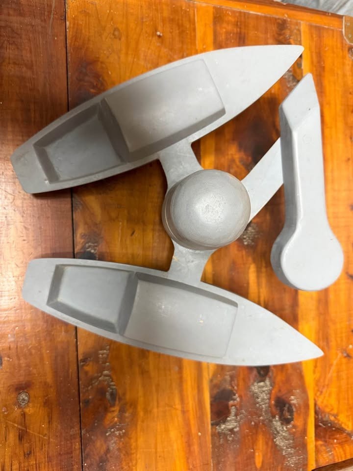 12" Master Sand-Casting 3D Pattern for making brass sailboat castings. Handmade