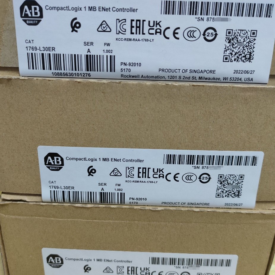 AB 1769-L30ER SER A CompactLogix 1 MB ENet Controller AB 1769 L30ER