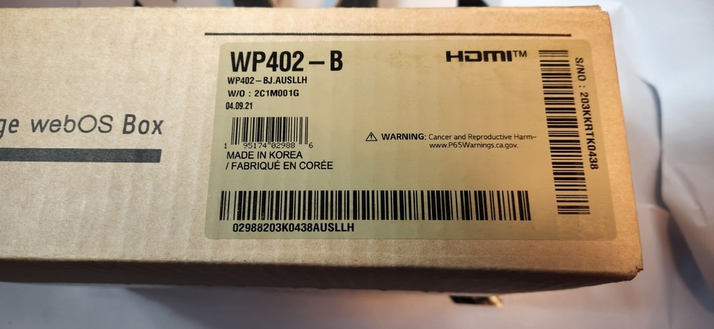 LG WP402-B - webOS 4.0 Digital Signage Player