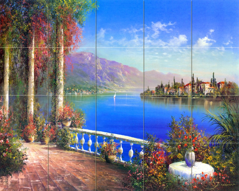 30 x 24 Mural Ceramic Backsplash Bath Decor Tile #303