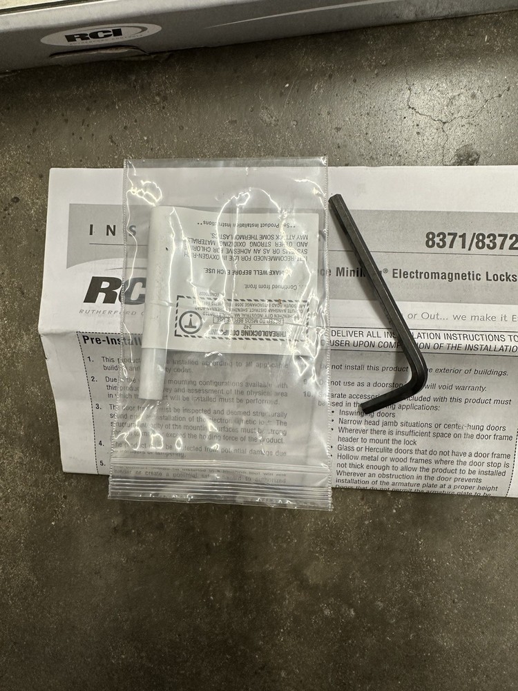 RCI 8371/8372 Surface MiniMag Electromagnetic Lock
