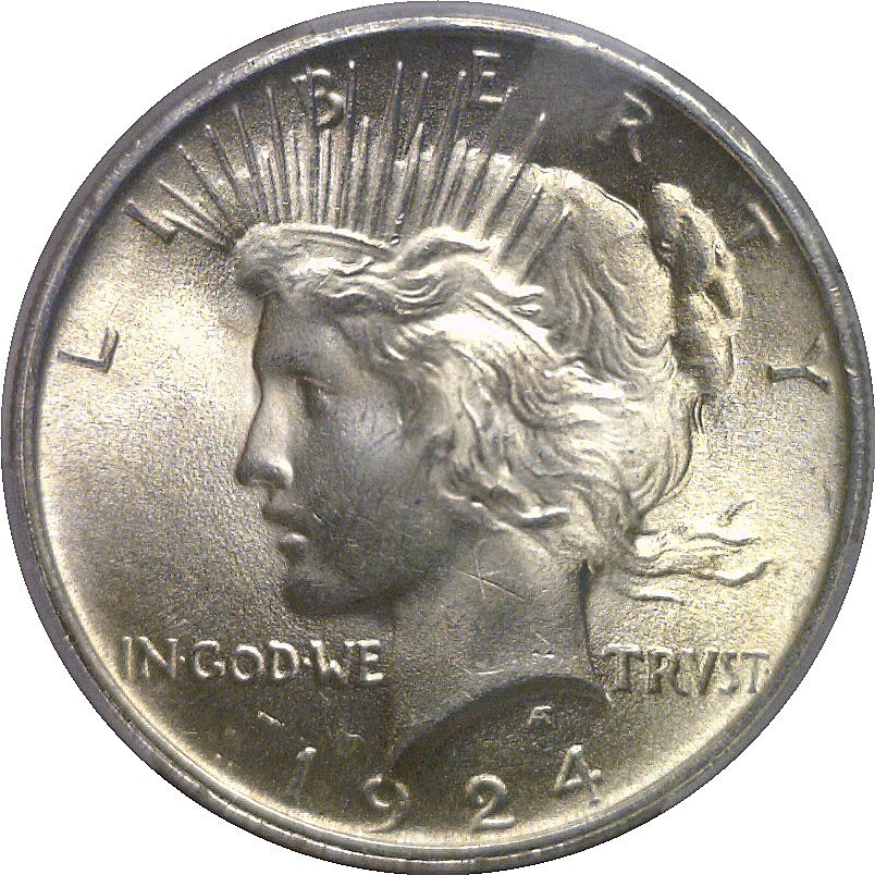 1924 Peace Dollar PCGS MS-65