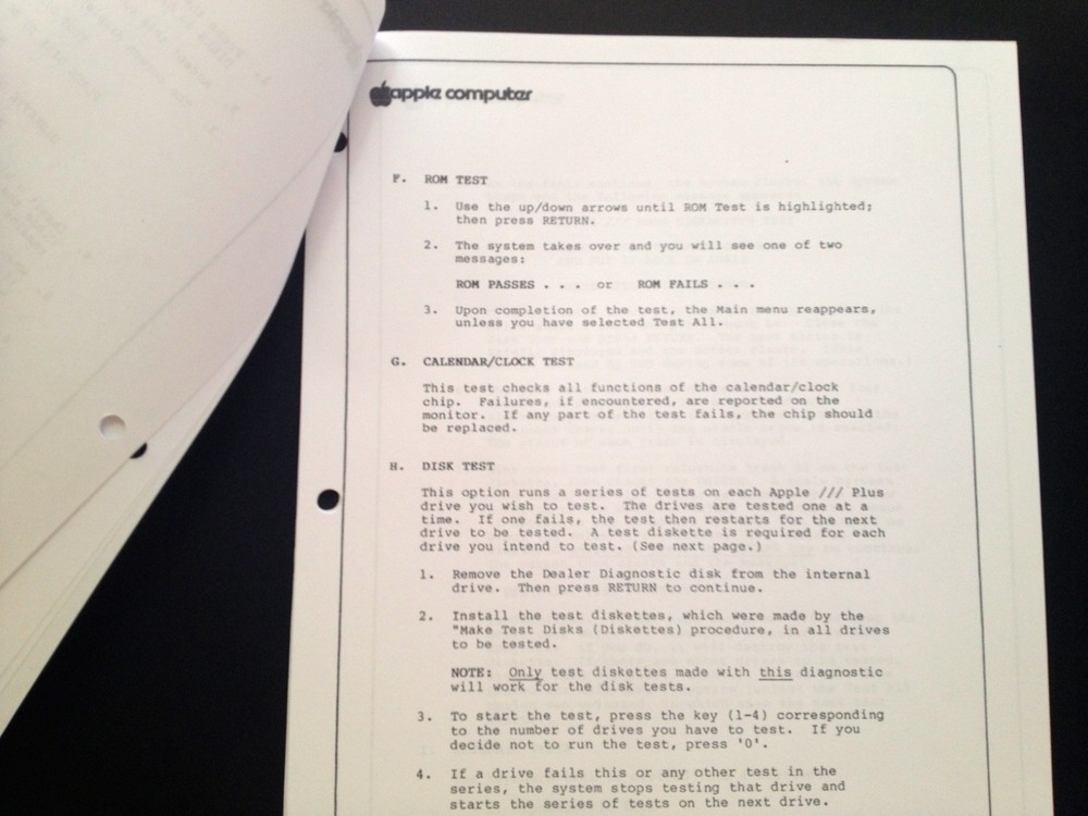 Apple III Plus Diagnostic Program / Apple III Home Computers