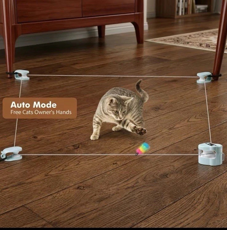 Moving Cat Toy Enrichment Interactive Exercise Hunt Play Track Auto With Remote
