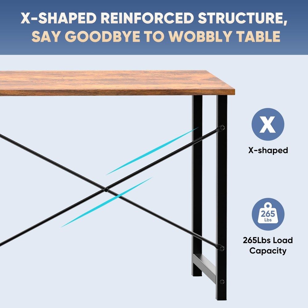 32 in Small Computer Desk for Home Office Modern Study Work Table Simple Style..