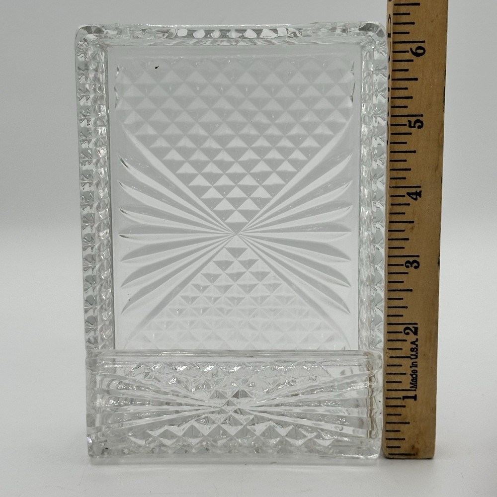 VTG Crystal Rectangular Cigar/Cigarette Box/Ashtray/Dish Hollywood Regency