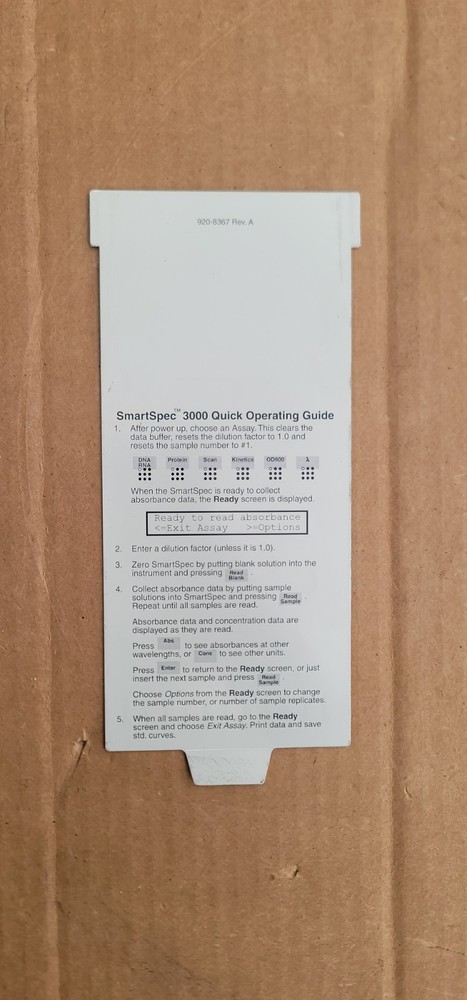 Bio-Rad - SmartSpec 3000 Spectrophotometer