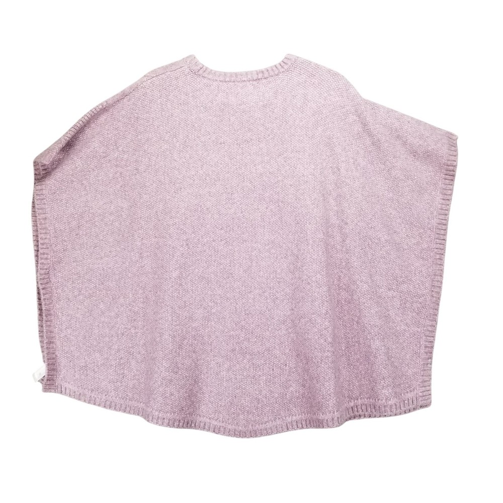 Loft Sweater Womens Medium Bobble Purple Knit Pullover Poncho