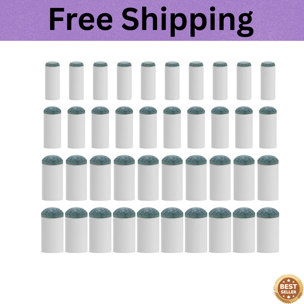 40Pcs Slip On Pool Cue Tips Replacement Kit 4 Sizes Upgrade Pool Stick Tips