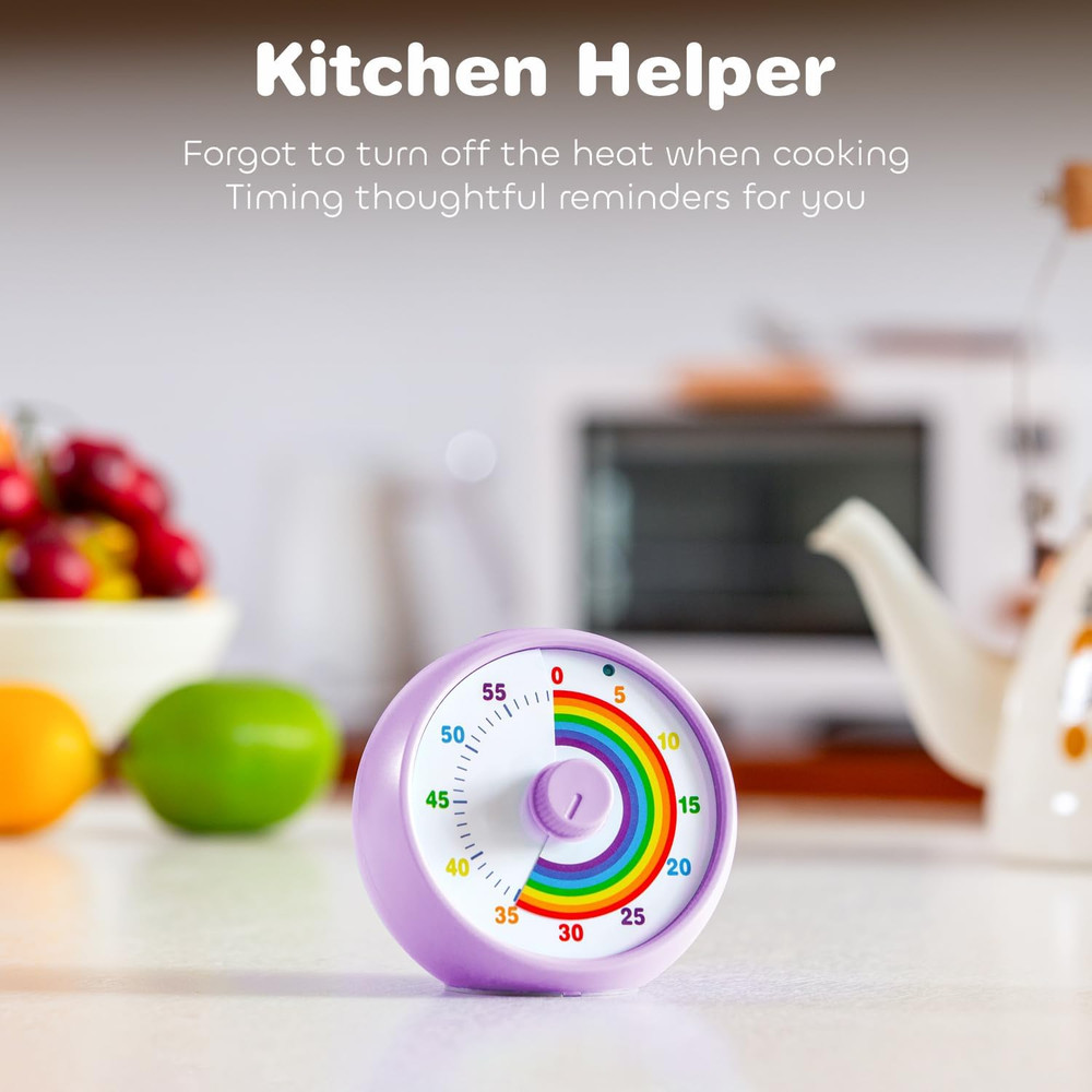 Visual Timer for Kids, 60-Minute Countdown for Classroom Office Kitchen, Desk Ti