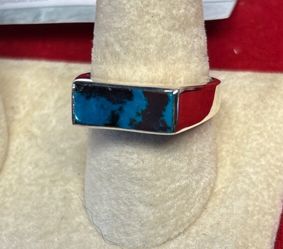mens sterling silver ring Size 9 Shattuckite