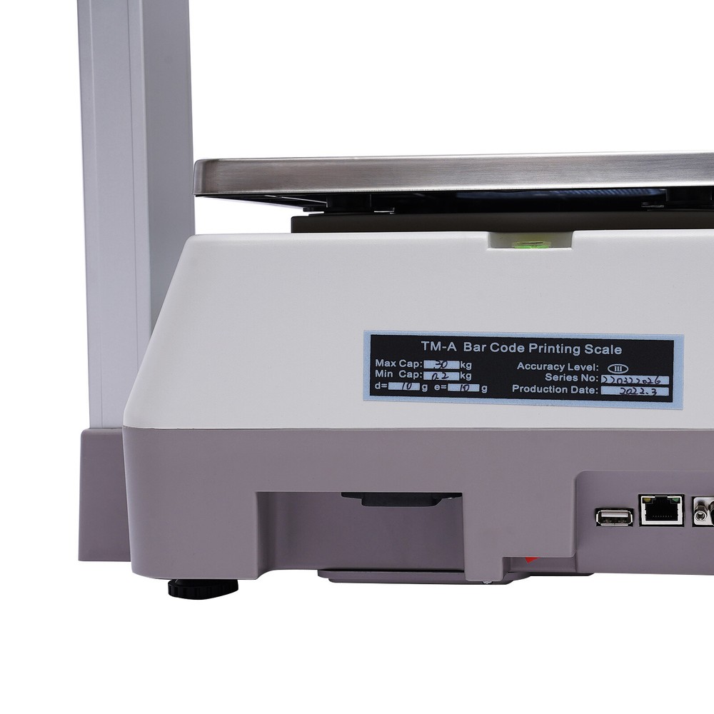 Commercial Digital Food Price Computing Scale 66lbs with Dual Label Printer Fast