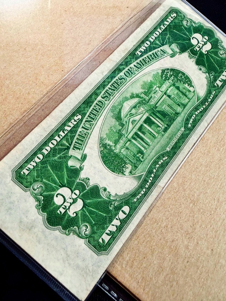 1928D $2 Legal Tender "MISALIGNMENT ERROR" - VF