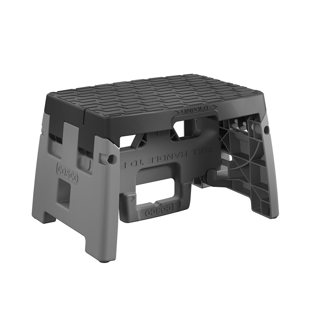 Folding Step Stool 1 Step Plastic Ladder Non-Slip Platform Stool for Kitchen