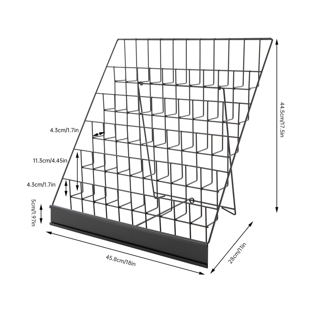 6 Tier Desktop Wire Shelf Rack Home Office Book Storage Organizer Kitchen Shelf