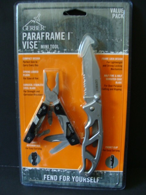 New GERBER Paraframe 1 Knife Vise Mini Multi Tool Pliers Folding Pocket Combo