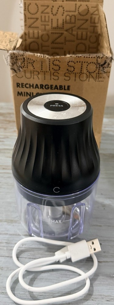 Curtis Stone Rechargeable Mini Chopper - Black