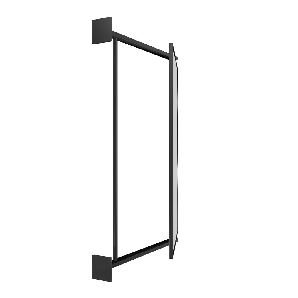 14" W x 22" H Pivot-N-Vue Double Hinged Mirror Rectangular Matte Black