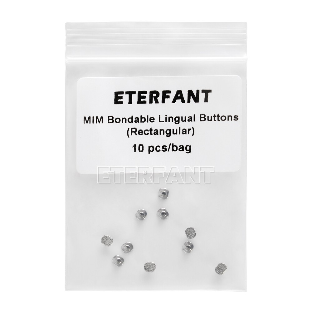 5xETERFANT Dental Ortho Lingual Buttons MIM Bondable Rectangular Base 10pcs/pack