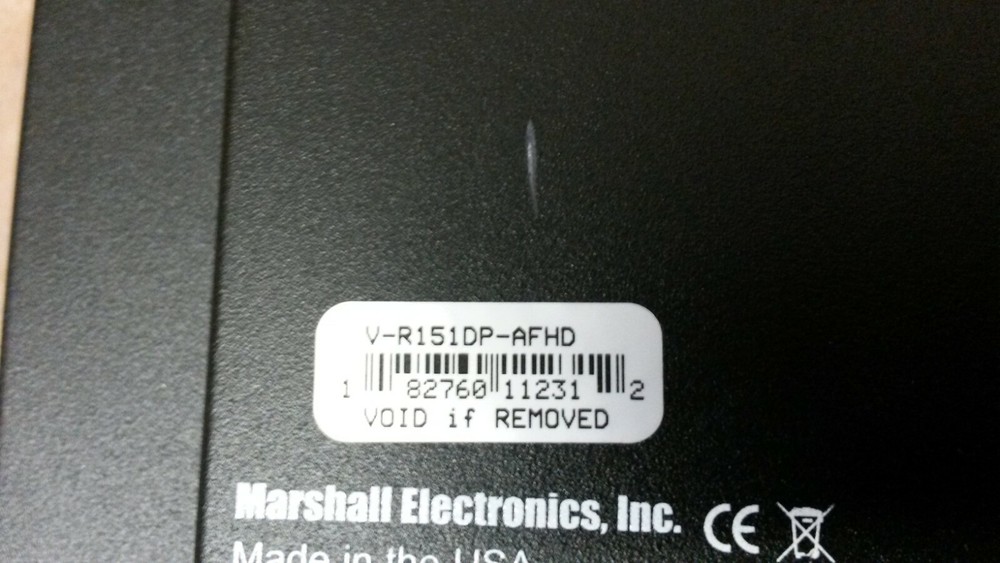 Marshall Electronics V-R151PAF-HD 15" TFT LCD 4:3/16:9 Switchable with HD/SD-SD