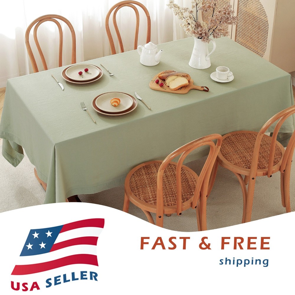 Rectangle Tablecloth - 100% Pure French Linen Durable Stonewashed Table Clothes