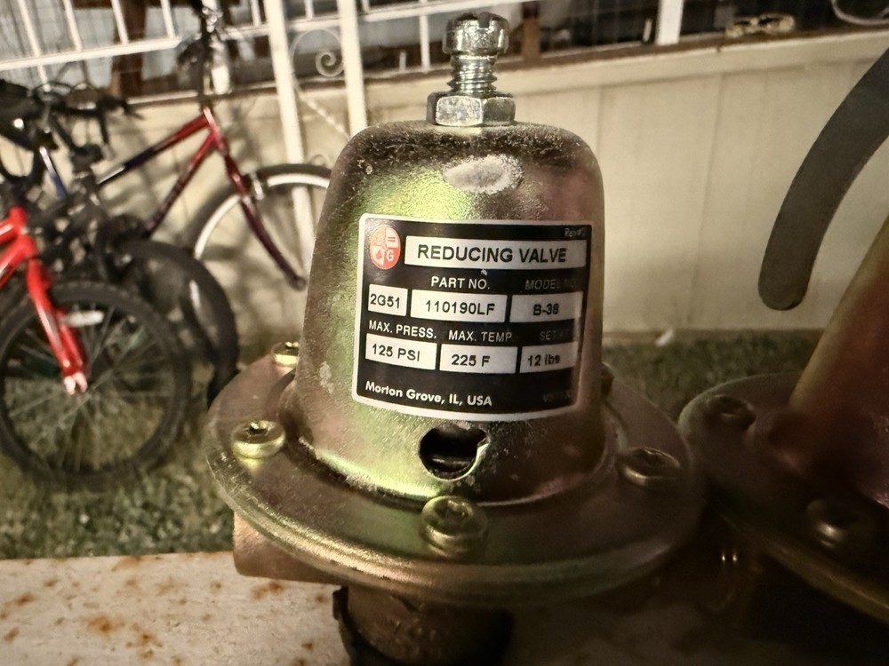 Bell & Gossett 110199LF Double Union Pressure Reducing Valve Brass 3/4" Water