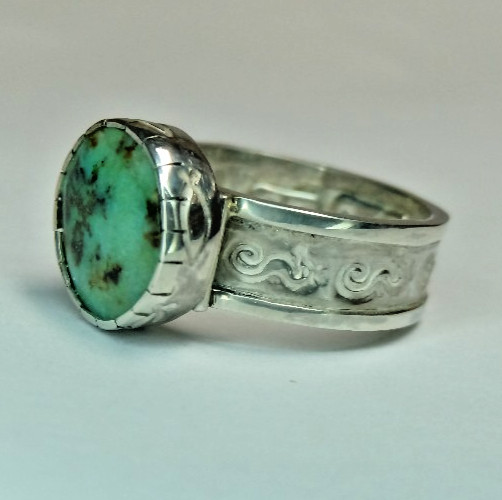 Original Turquoise Ring Augustus Caesar Low Number
