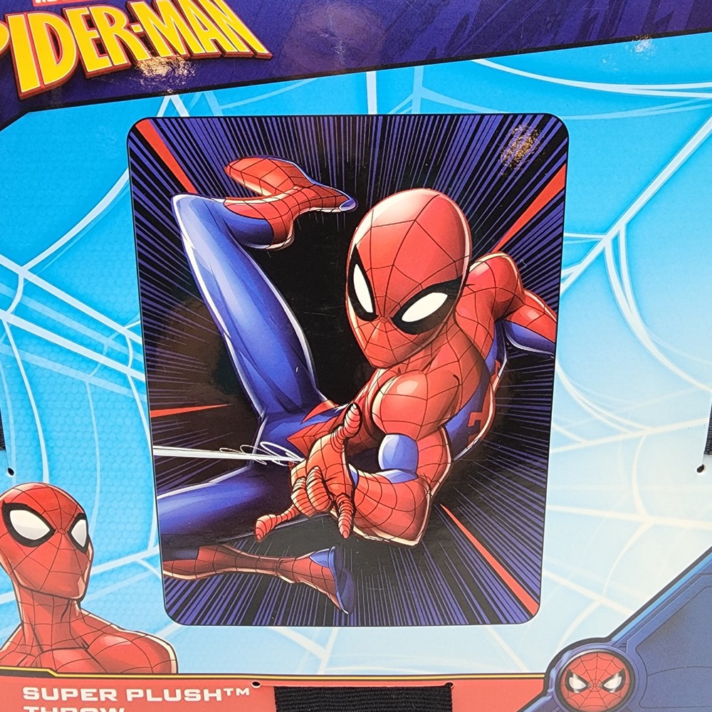 NEW! Marvel Spider-Man Super Plush Throw Blanket 46 x 60"