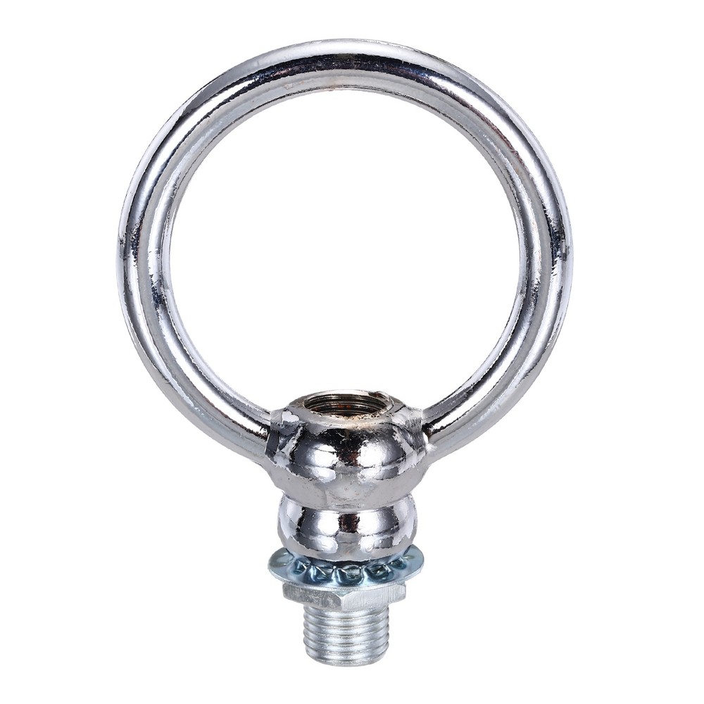 8kg M10 2x2.3" Thread Lifting Eye Nut Holder Hook Ring Silver