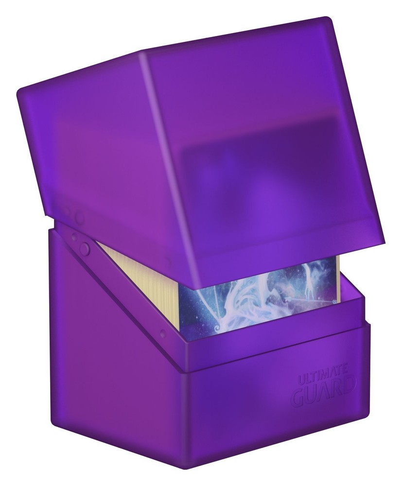 Ultimate Guard Boulder 80+ Deck Case AMETHYST Purple Holds Double Sleeved Cards