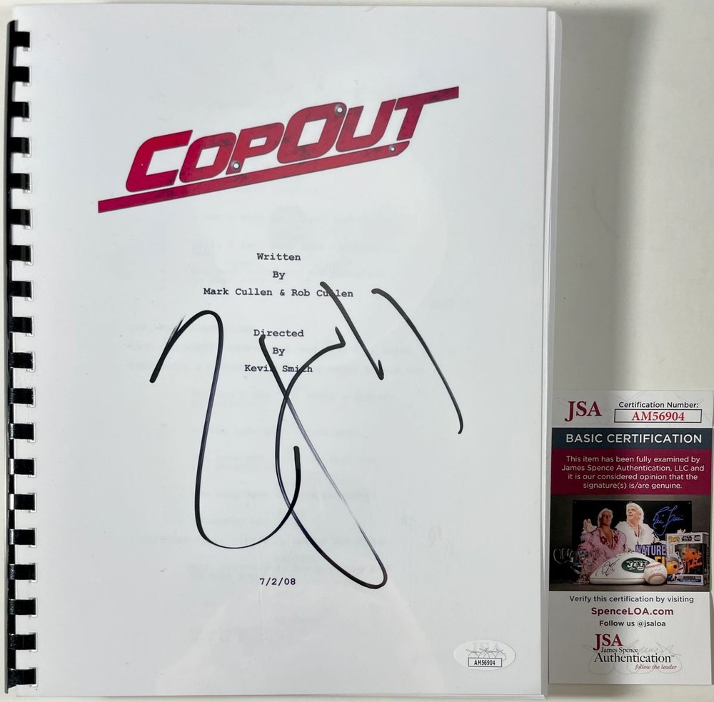 Tracy Morgan Signed Cop Out Complete Movie Script Autograph JSA COA