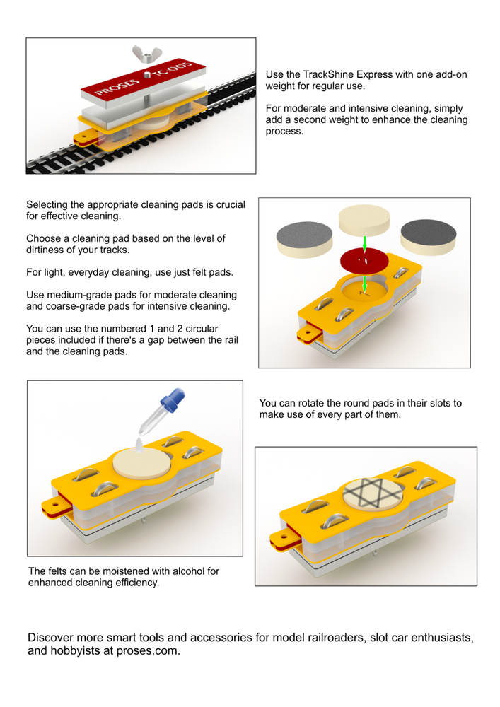 PROSES TrackShine Express HO - The Ultimate Track Cleaning Solution