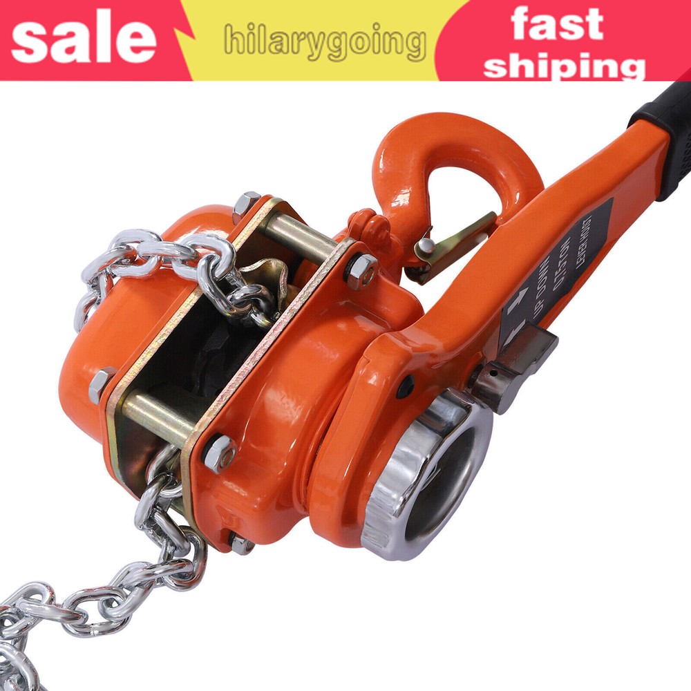 1650LBS 3/4 Ton 10ft Lever Block Chain Hoist Ratchet Type Come Along Puller !